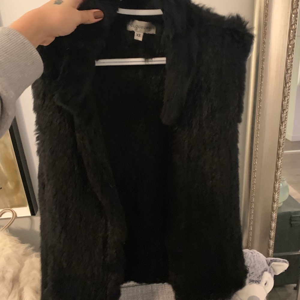 Rabbit fur vest